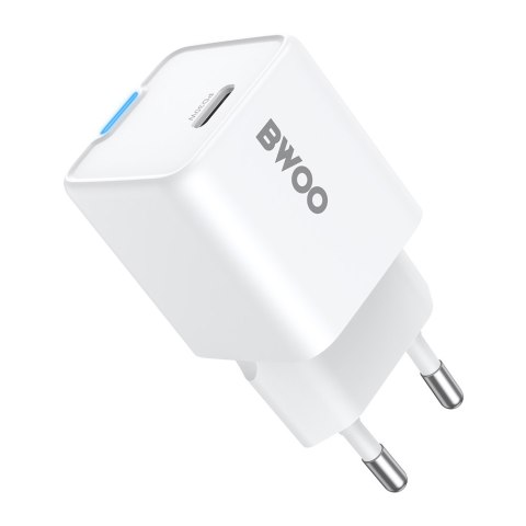 BWOO ładowarka sieciowa PD GaN USB-C 30W biała BWOO ładowarka sieciowa PD GaN USB-C 30W biała