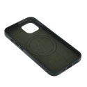 Nakładka Mag Leather do iPhone 16 6,1" ciemnozielona