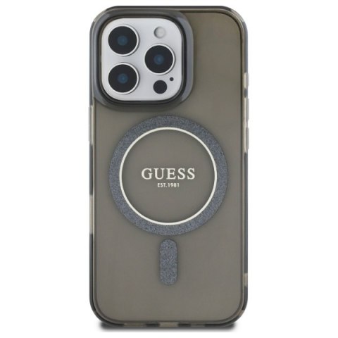 Guess nakładka HC MagSafe IML Glitter Circle do iPhone 16 Pro Max 6,9" czarna Guess nakładka HC MagSafe IML Glitter Circle do iPhone 16 Pro Max 6,9" czarna