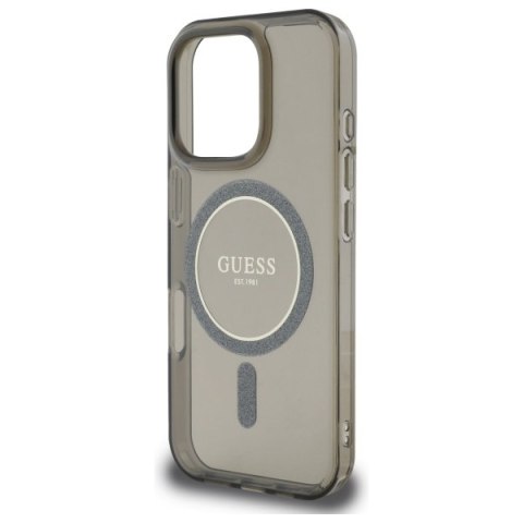 Guess nakładka HC MagSafe IML Glitter Circle do iPhone 16 Pro Max 6,9" czarna Guess nakładka HC MagSafe IML Glitter Circle do iPhone 16 Pro Max 6,9" czarna