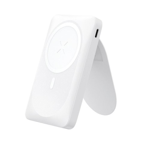Powerbank zgodny z MagSafe Forcell F-Energy MagStand F10K2 QC3.0 PD 5A 20W 10000 mAh biały Powerbank zgodny z MagSafe Forcell F-Energy MagStand F10K2 QC3.0 PD 5A 20W 10000 mAh biały