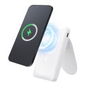 Powerbank zgodny z MagSafe Forcell F-Energy F10K2 MagStand PD QC3.0 5A 20W 10000 mAh biały
