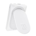Powerbank zgodny z MagSafe Forcell F-Energy F10K2 MagStand PD QC3.0 5A 20W 10000 mAh biały