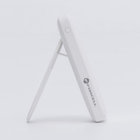 Powerbank zgodny z MagSafe Forcell F-Energy MagStand F10K2 QC3.0 PD 5A 20W 10000 mAh biały Powerbank zgodny z MagSafe Forcell F-Energy MagStand F10K2 QC3.0 PD 5A 20W 10000 mAh biały