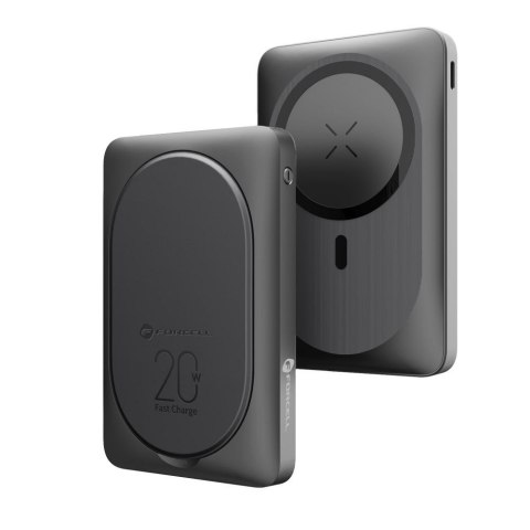 Powerbank zgodny z MagSafe Forcell F-Energy MagStand F10K2 QC3.0 PD 5A 20W 10000 mAh czarny Powerbank zgodny z MagSafe Forcell F-Energy MagStand F10K2 QC3.0 PD 5A 20W 10000 mAh czarny