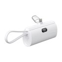 Powerbank Forcell F-Energy Power Plug F5K3 5000 mAh z wbudowanym złączem Lightning PD 20W biały