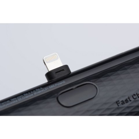 Powerbank Forcell F-Energy Power Plug F5K3 PD 20W 5000 mAh z wbudowanym złączem Lightning czarny Powerbank Forcell F-Energy Power Plug F5K3 PD 20W 5000 mAh z wbudowanym złączem Lightning czarny