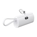 Powerbank Forcell F-Energy Power Plug F5K3 5000 mAh z wbudowanym złączem Typ C PD 20W biały