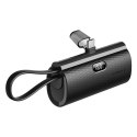 Powerbank Forcell F-Energy Power Plug F5K3 5000 mAh z wbudowanym złączem Typ C PD 20W czarny