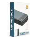 PURIDEA powerbank 20000 mAh PD QC3.0 3A 20W Q7 czarny PURIDEA powerbank 20000 mAh PD QC3.0 3A 20W Q7 czarny
