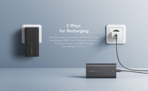 VEGER powerbank 10000 mAh PD QC3.0 20W ACE100 (W1146) czarny. VEGER powerbank 10000 mAh PD QC3.0 20W ACE100 (W1146) czarny.
