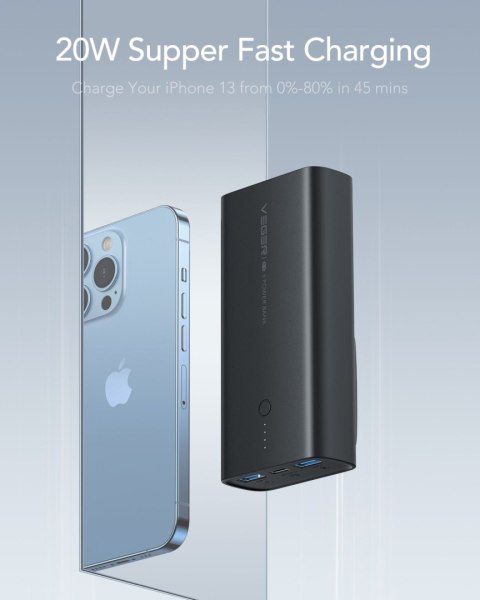 VEGER powerbank 10000 mAh PD QC3.0 20W ACE100 (W1146) czarny. VEGER powerbank 10000 mAh PD QC3.0 20W ACE100 (W1146) czarny.