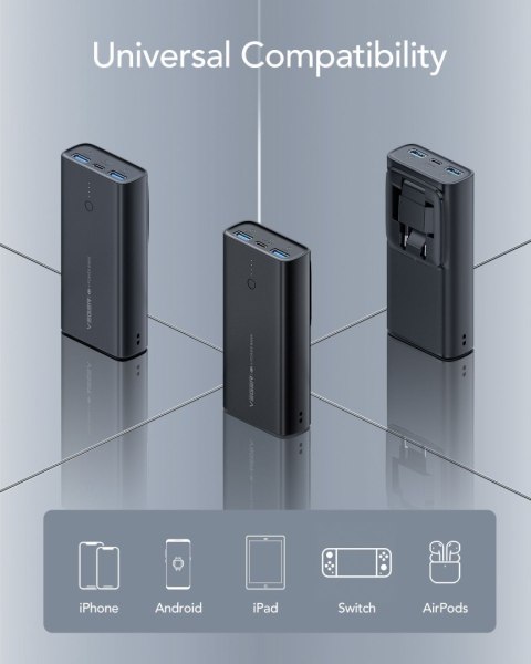 VEGER powerbank 10000 mAh PD QC3.0 20W ACE100 (W1146) czarny. VEGER powerbank 10000 mAh PD QC3.0 20W ACE100 (W1146) czarny.
