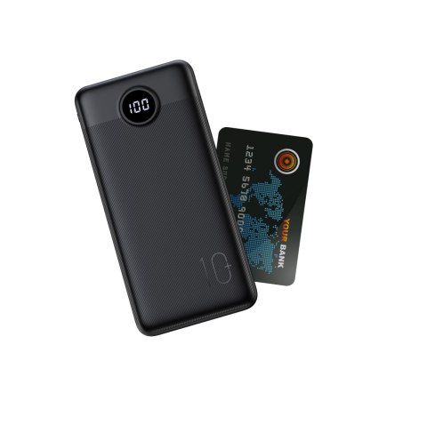 VEGER powerbank 10000 mAh PD QC3.0 2A 20W L10S (W1105PD) czarny VEGER powerbank 10000 mAh PD QC3.0 2A 20W L10S (W1105PD) czarny