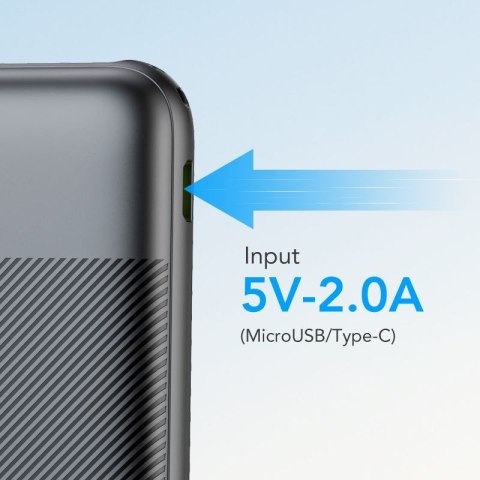 VEGER powerbank 10000 mAh PD QC3.0 2A 20W L10S (W1105PD) czarny VEGER powerbank 10000 mAh PD QC3.0 2A 20W L10S (W1105PD) czarny