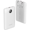 VEGER powerbank 10000 mAh z wbudowanymi kablami Typ C / Lightning PD QC3.0 2A 22,5W C11C (W1170) biały VEGER powerbank 10000 mAh z wbudowanymi kablami Typ C / Lightning PD QC3.0 2A 22,5W C11C (W1170) biały