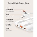 VEGER powerbank 10000 mAh z wbudowanymi kablami Typ C / Lightning PD QC3.0 2A 22,5W C11C (W1170) biały VEGER powerbank 10000 mAh z wbudowanymi kablami Typ C / Lightning PD QC3.0 2A 22,5W C11C (W1170) biały
