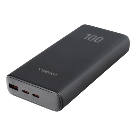 VEGER powerbank 20000 mAh PD QC3.0 5A 100W T100 (W2032C-100) czarny VEGER powerbank 20000 mAh PD QC3.0 5A 100W T100 (W2032C-100) czarny