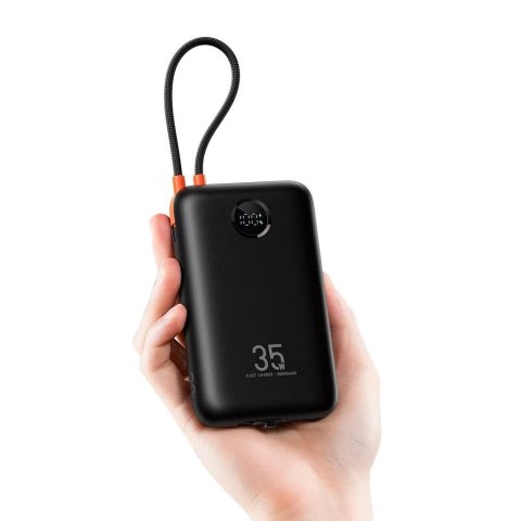 VEGER powerbank 20000 mAh z wbudowanymi kablami Typ C / Lightning PD QC3.0 35W K2 (W2068) czarny VEGER powerbank 20000 mAh z wbudowanymi kablami Typ C / Lightning PD QC3.0 35W K2 (W2068) czarny