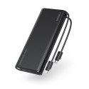 VEGER powerbank 25000 mAh z wbudowanymi kablami Typ C / Lightning PD 130W TCE130 (W2503) czarny VEGER powerbank 25000 mAh z wbudowanymi kablami Typ C / Lightning PD 130W TCE130 (W2503) czarny