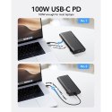 VEGER powerbank 25000 mAh z wbudowanymi kablami Typ C / Lightning PD 130W TCE130 (W2503) czarny VEGER powerbank 25000 mAh z wbudowanymi kablami Typ C / Lightning PD 130W TCE130 (W2503) czarny