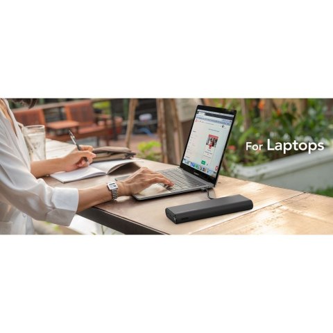 VEGER powerbank 25000 mAh z wbudowanymi kablami Typ C / Lightning PD 130W TCE130 (W2503) czarny VEGER powerbank 25000 mAh z wbudowanymi kablami Typ C / Lightning PD 130W TCE130 (W2503) czarny