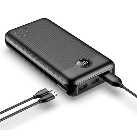 VEGER powerbank 30000 mAh PD QC3.0 3A 20W L30 (W3008PD) czarny VEGER powerbank 30000 mAh PD QC3.0 3A 20W L30 (W3008PD) czarny