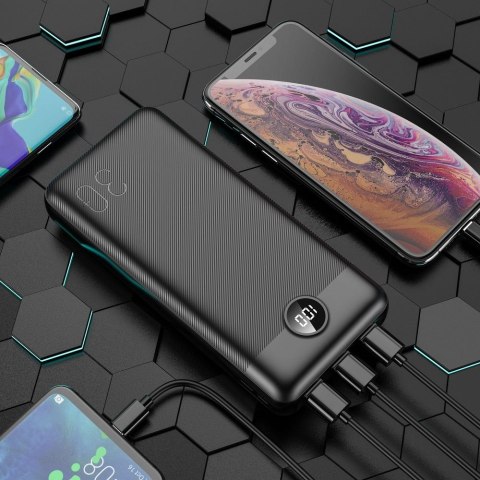 VEGER powerbank 30000 mAh PD QC3.0 3A 20W L30 (W3008PD) czarny VEGER powerbank 30000 mAh PD QC3.0 3A 20W L30 (W3008PD) czarny