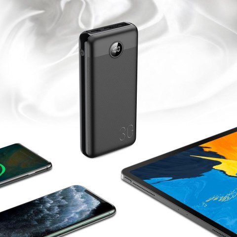 VEGER powerbank 30000 mAh PD QC3.0 3A 20W L30 (W3008PD) czarny VEGER powerbank 30000 mAh PD QC3.0 3A 20W L30 (W3008PD) czarny