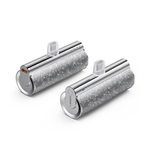 VEGER powerbank 5000 mAh z wbudowanym złączem Lightning PD QC3.0 2,4A 12W PlugOn (W0573P) srebrny VEGER powerbank 5000 mAh z wbudowanym złączem Lightning PD QC3.0 2,4A 12W PlugOn (W0573P) srebrny