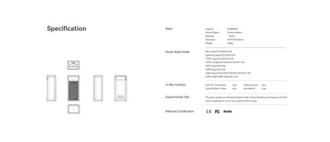 VEGER powerbank 50000 mAh PD QC3.0 5A 22,5W Tank Lite (W5001) czarny VEGER powerbank 50000 mAh PD QC3.0 5A 22,5W Tank Lite (W5001) czarny