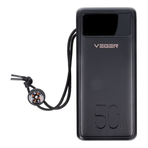 VEGER powerbank 50000 mAh PD QC3.0 5A 22,5W Tank Lite (W5001) czarny VEGER powerbank 50000 mAh PD QC3.0 5A 22,5W Tank Lite (W5001) czarny
