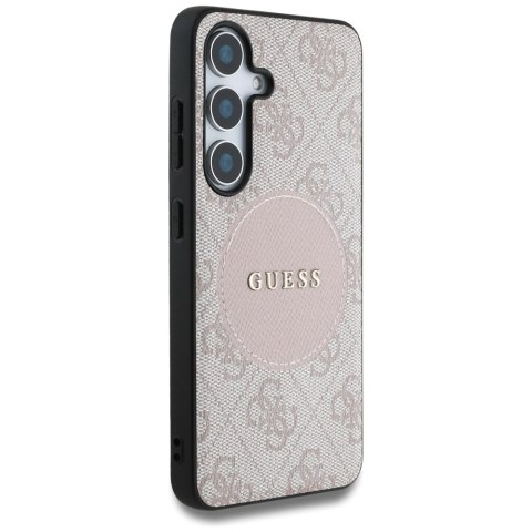 Guess nakładka HC MagSafe PU 4G Circle Classic Logo do Samsung Galaxy S25 Plus różowa Guess nakładka HC MagSafe PU 4G Circle Classic Logo do Samsung Galaxy S25 Plus różowa