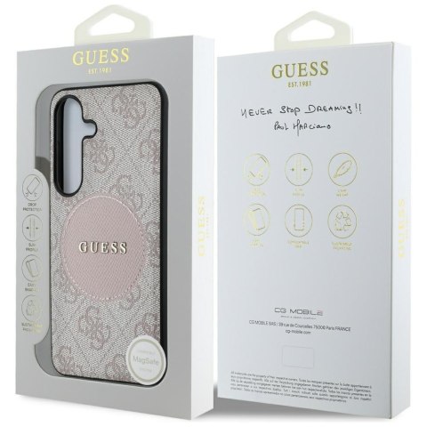 Guess nakładka HC MagSafe PU 4G Circle Classic Logo do Samsung Galaxy S25 Plus różowa Guess nakładka HC MagSafe PU 4G Circle Classic Logo do Samsung Galaxy S25 Plus różowa