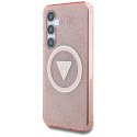 Guess nakładka HC Magnetic IML Metal Glitter 4G Circle Triangle do Samsung Galaxy S25 różowa Guess nakładka HC Magnetic IML Metal Glitter 4G Circle Triangle do Samsung Galaxy S25 różowa
