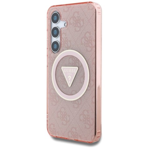 Guess nakładka HC Magnetic IML Metal Glitter 4G Circle Triangle do Samsung Galaxy S25 różowa Guess nakładka HC Magnetic IML Metal Glitter 4G Circle Triangle do Samsung Galaxy S25 różowa