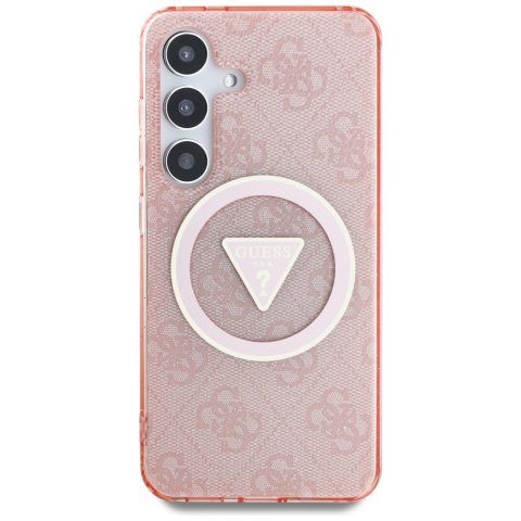 Guess nakładka HC Magnetic IML Metal Glitter 4G Circle Triangle do Samsung Galaxy S25 różowa Guess nakładka HC Magnetic IML Metal Glitter 4G Circle Triangle do Samsung Galaxy S25 różowa