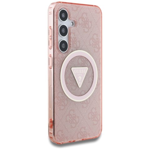 Guess nakładka HC Magnetic IML Metal Glitter 4G Circle Triangle do Samsung Galaxy S25 różowa Guess nakładka HC Magnetic IML Metal Glitter 4G Circle Triangle do Samsung Galaxy S25 różowa
