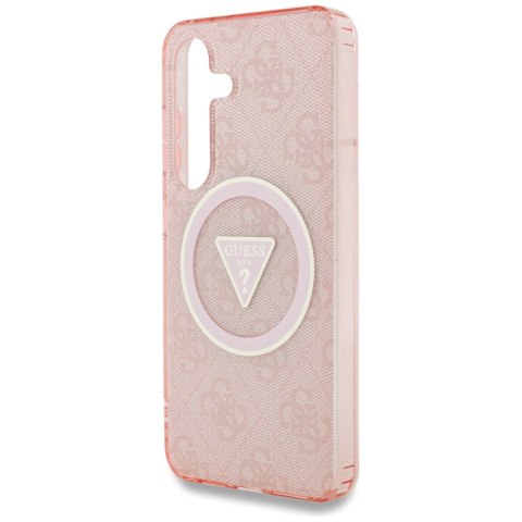 Guess nakładka HC Magnetic IML Metal Glitter 4G Circle Triangle do Samsung Galaxy S25 różowa Guess nakładka HC Magnetic IML Metal Glitter 4G Circle Triangle do Samsung Galaxy S25 różowa