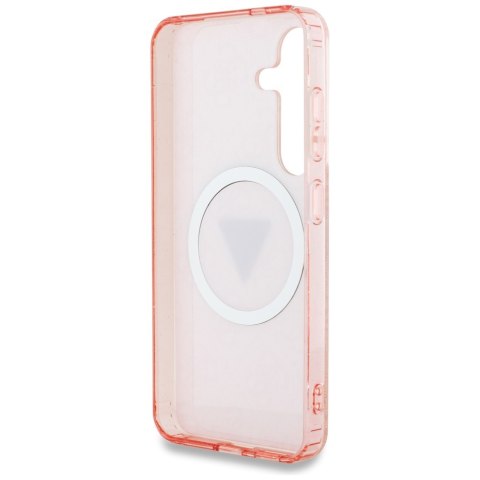 Guess nakładka HC Magnetic IML Metal Glitter 4G Circle Triangle do Samsung Galaxy S25 różowa Guess nakładka HC Magnetic IML Metal Glitter 4G Circle Triangle do Samsung Galaxy S25 różowa