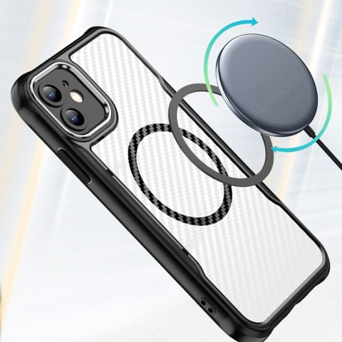 Nakładka Defender Carbon Mag do iPhone 12 6,1" czarna Nakładka Defender Carbon Mag do iPhone 12 6,1" czarna