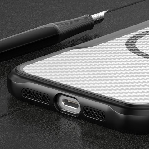 Nakładka Defender Carbon Mag do iPhone 12 6,1" czarna Nakładka Defender Carbon Mag do iPhone 12 6,1" czarna