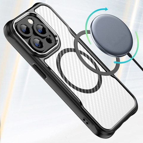 Nakładka Defender Carbon Mag do iPhone 16 Pro Max 6,9" czarna Nakładka Defender Carbon Mag do iPhone 16 Pro Max 6,9" czarna