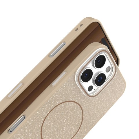 Nakładka Glitter Thin Mag do iPhone 12 / 12 Pro 6,1" brązowa Nakładka Glitter Thin Mag do iPhone 12 / 12 Pro 6,1" brązowa