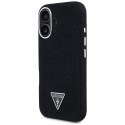 Guess Nakładka HC MagSafe FW Denim Triangle Logo do iPhone 16 Czarna Guess Nakładka HC MagSafe FW Denim Triangle Logo do iPhone 16 Czarna