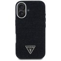 Guess Nakładka HC MagSafe FW Denim Triangle Logo do iPhone 16 Czarna Guess Nakładka HC MagSafe FW Denim Triangle Logo do iPhone 16 Czarna