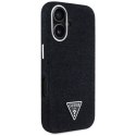 Guess Nakładka HC MagSafe FW Denim Triangle Logo do iPhone 16 Czarna Guess Nakładka HC MagSafe FW Denim Triangle Logo do iPhone 16 Czarna