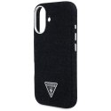 Guess Nakładka HC MagSafe FW Denim Triangle Logo do iPhone 16 Czarna Guess Nakładka HC MagSafe FW Denim Triangle Logo do iPhone 16 Czarna