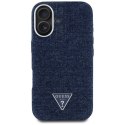 Guess Nakładka HC MagSafe FW Denim Triangle Logo do iPhone 16 Niebieska Guess Nakładka HC MagSafe FW Denim Triangle Logo do iPhone 16 Niebieska