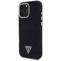 Guess Nakładka HC MagSafe FW Denim Triangle Logo do iPhone 16 Pro Czarna Guess Nakładka HC MagSafe FW Denim Triangle Logo do iPhone 16 Pro Czarna